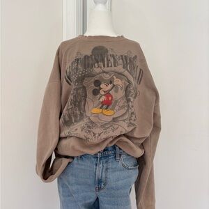 Disney VTG Brown MICKEY Sweater